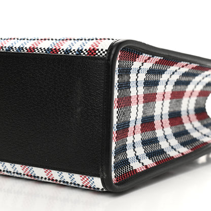 Gucci Canvas Plaid ICCUG Embroidered Small Tote Bag Black White Red Blue Smile Yellow 10 of 10