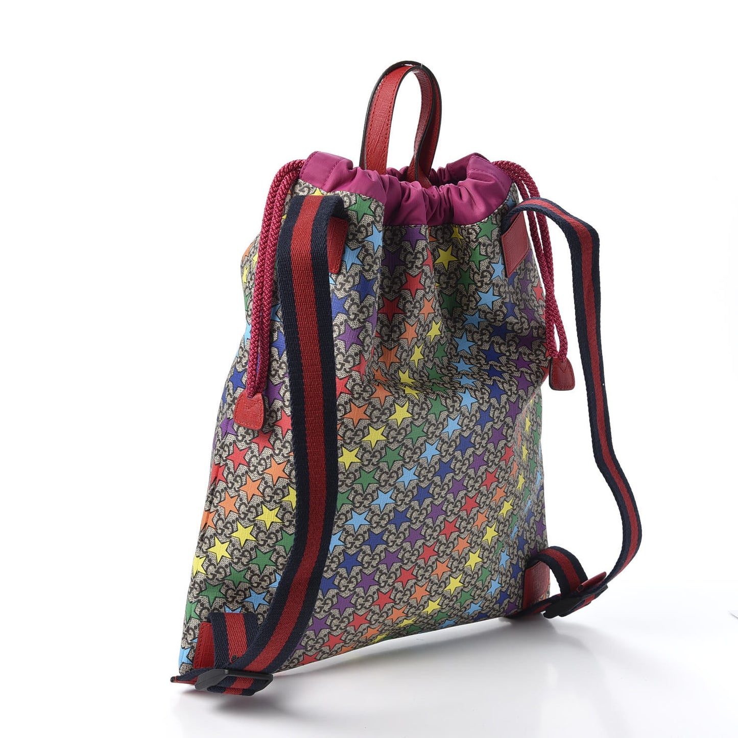 Soft GG Supreme Monogram Star Print Childrens Drawstring Backpack Multicolor