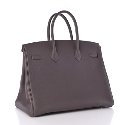 Hermes Togo Birkin 35 Etain 3 of 8