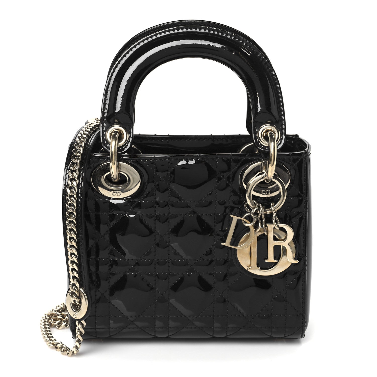 Christian Dior Patent Cannage Mini Lady Dior Black 1 of 10