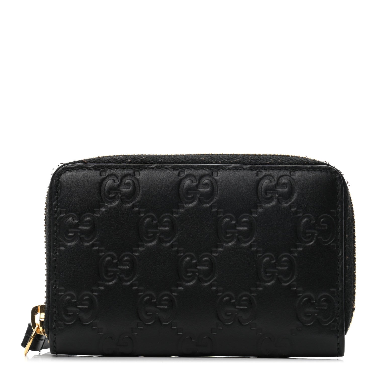 Gucci Guccissima Zip Around Card Case Black 1 of 6