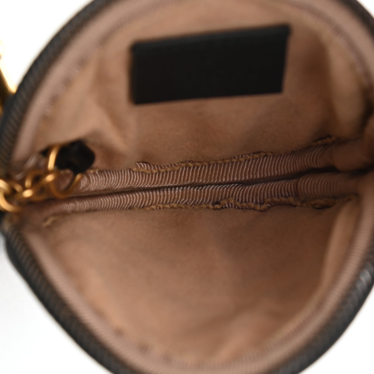 Calfskin Matelasse GG Marmont Round Coin Purse Black