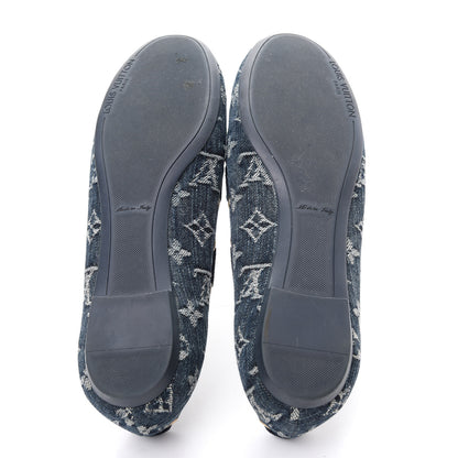 Louis Vuitton Monogram Denim Oasis Ballerina Flats 37.5 Blue 6 of 10