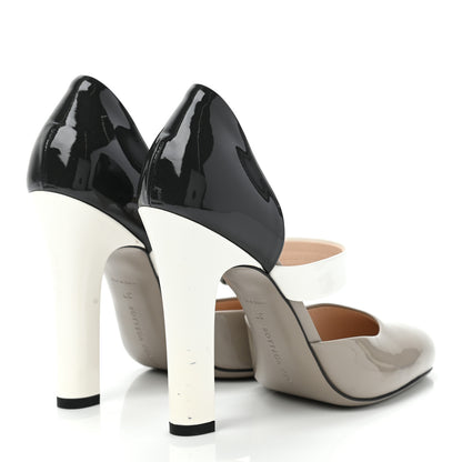 Bottega Veneta Patent Bette Pumps 37 Grey Black White 4 of 7