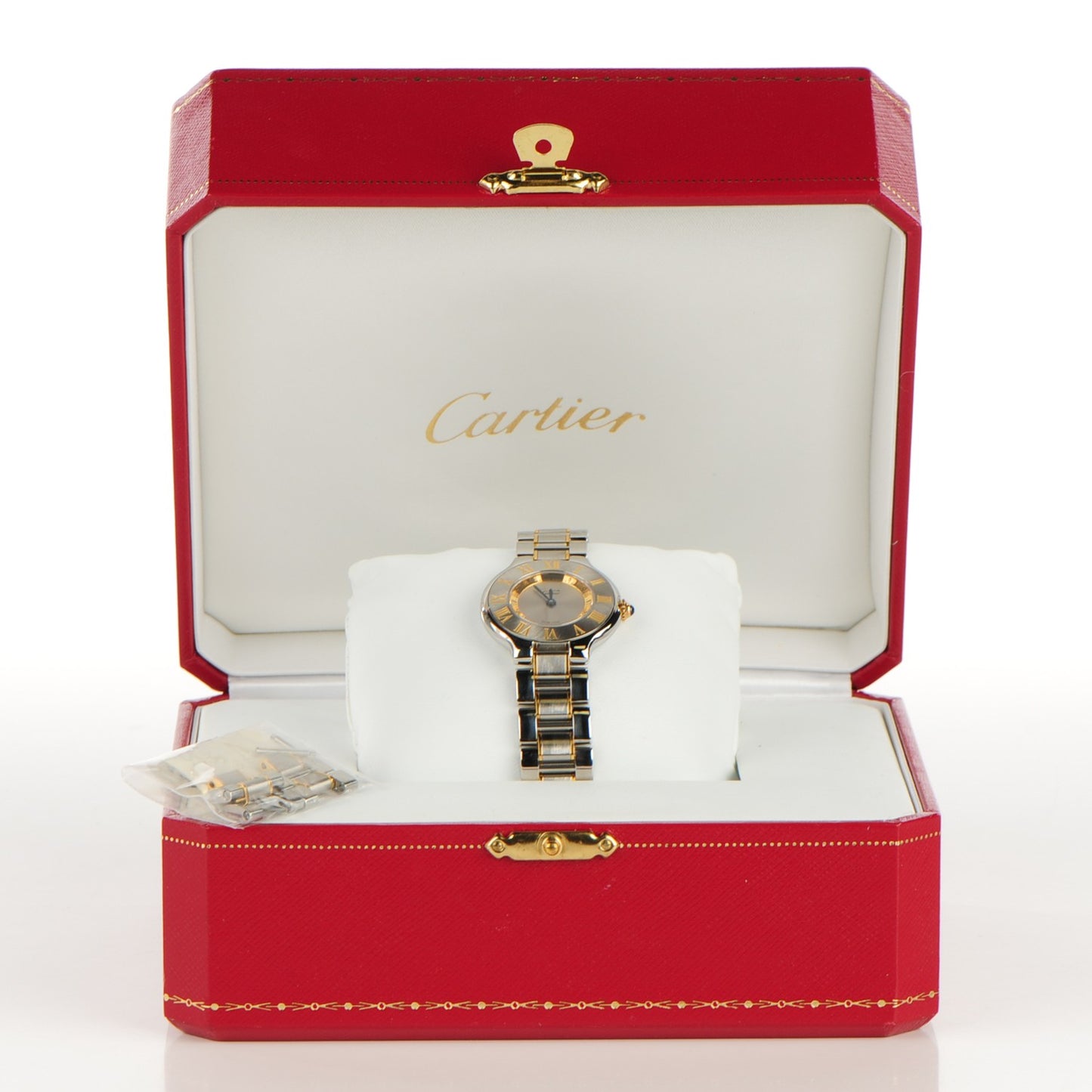 Stainless Steel 18K Yellow Gold 28mm Must De 21 Quartz Watch