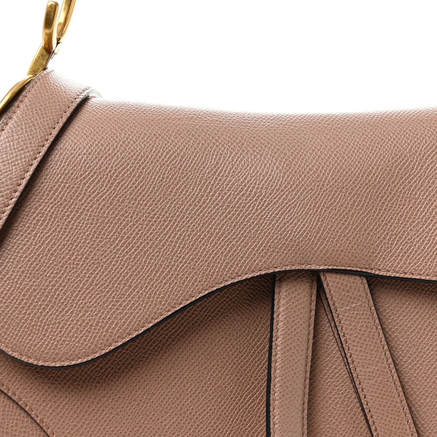 Christian Dior Grained Calfskin Saddle Bag With Strap Fard 8 of 10
