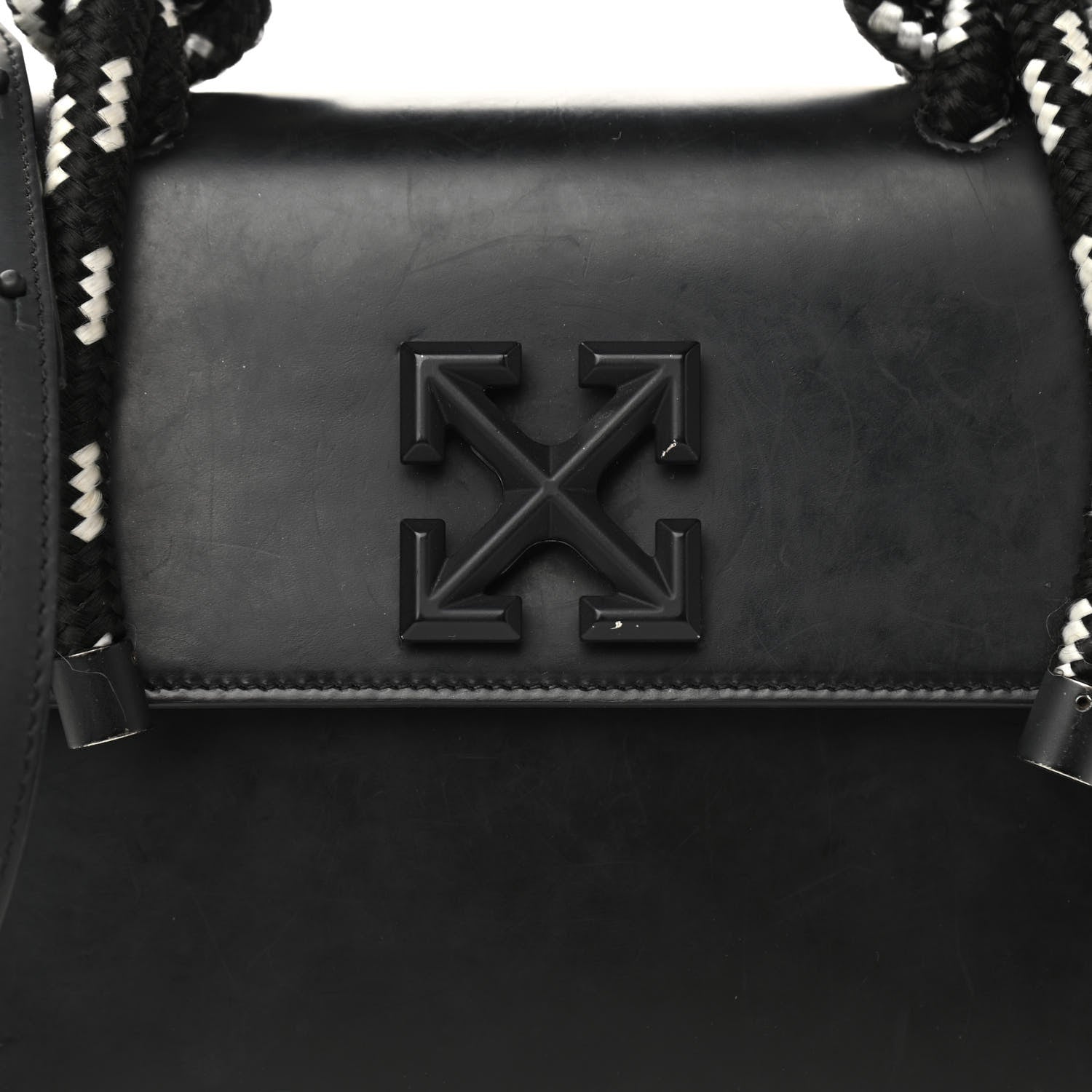 Off-White Calfskin 2.8 Jitney Gummy Bag Black 7 of 12