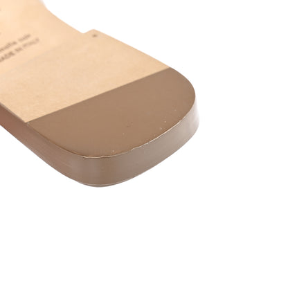 Hermes Box Calfskin Oran Sandals 37 Beige Mastic 12 of 12