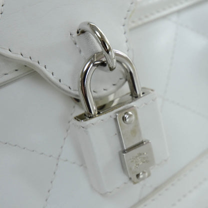 Burberry Leather Quilted Large Manor Tote White 8 of 12