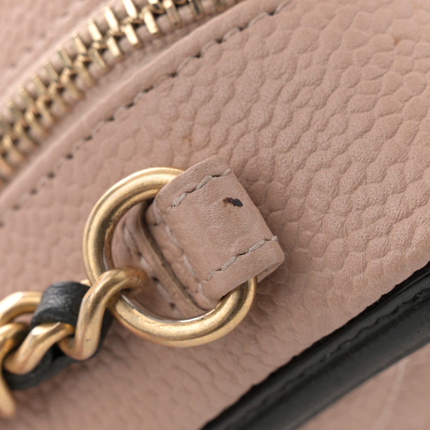 Caviar Quilted CC Filigree Vanity Clutch With Chain Beige Black