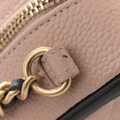Chanel Caviar Quilted CC Filigree Vanity Clutch With Chain Beige Black 12 of 13