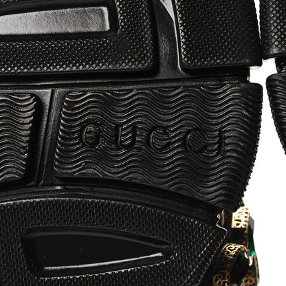 Gucci X SEGA Mesh Suede Calfskin Removable Crystals Womens Flashtrek Sneakers 37 Black Silver 6 of 7