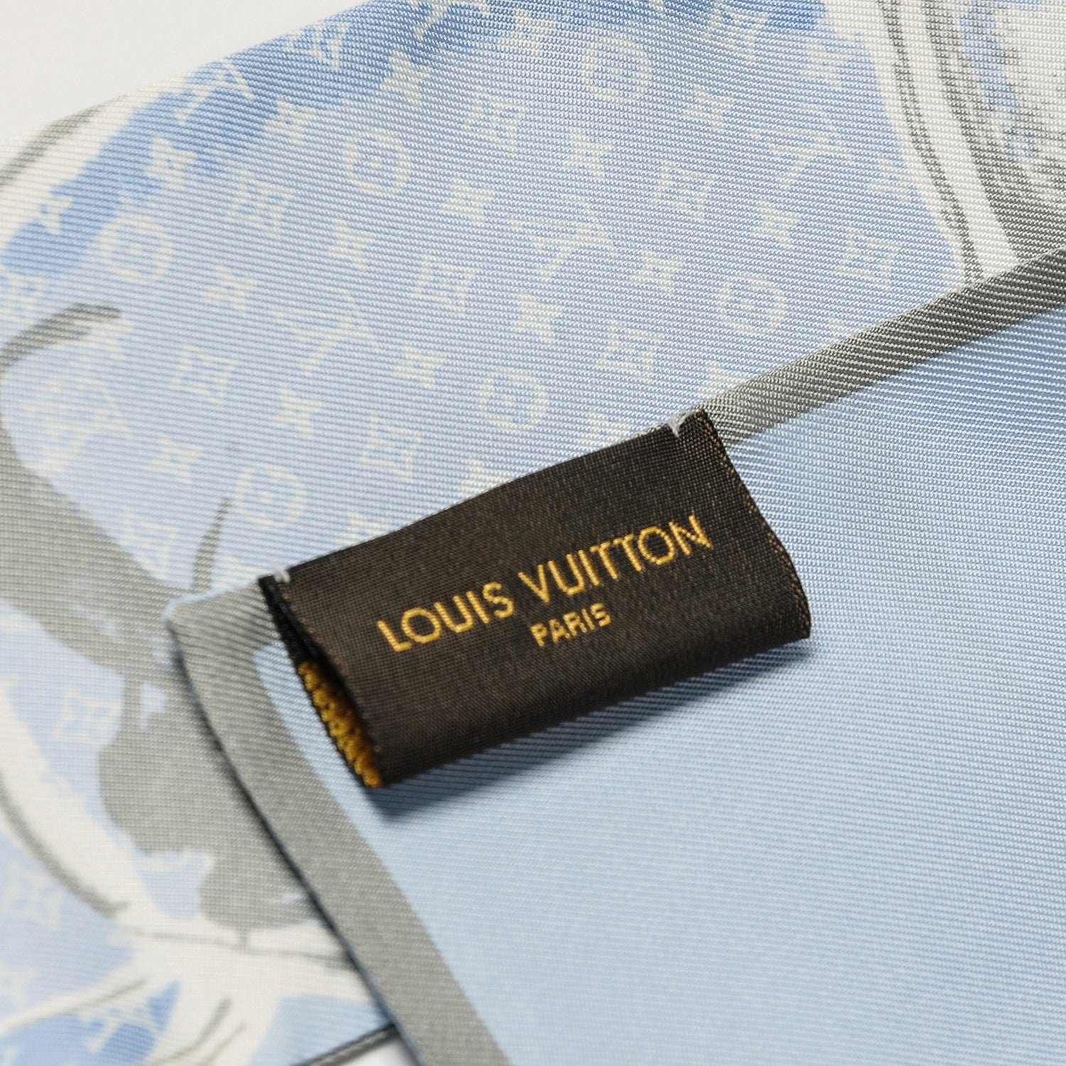 Louis Vuitton Silk Monogram Trunks Bandeau Blue Ciel 6 of 6