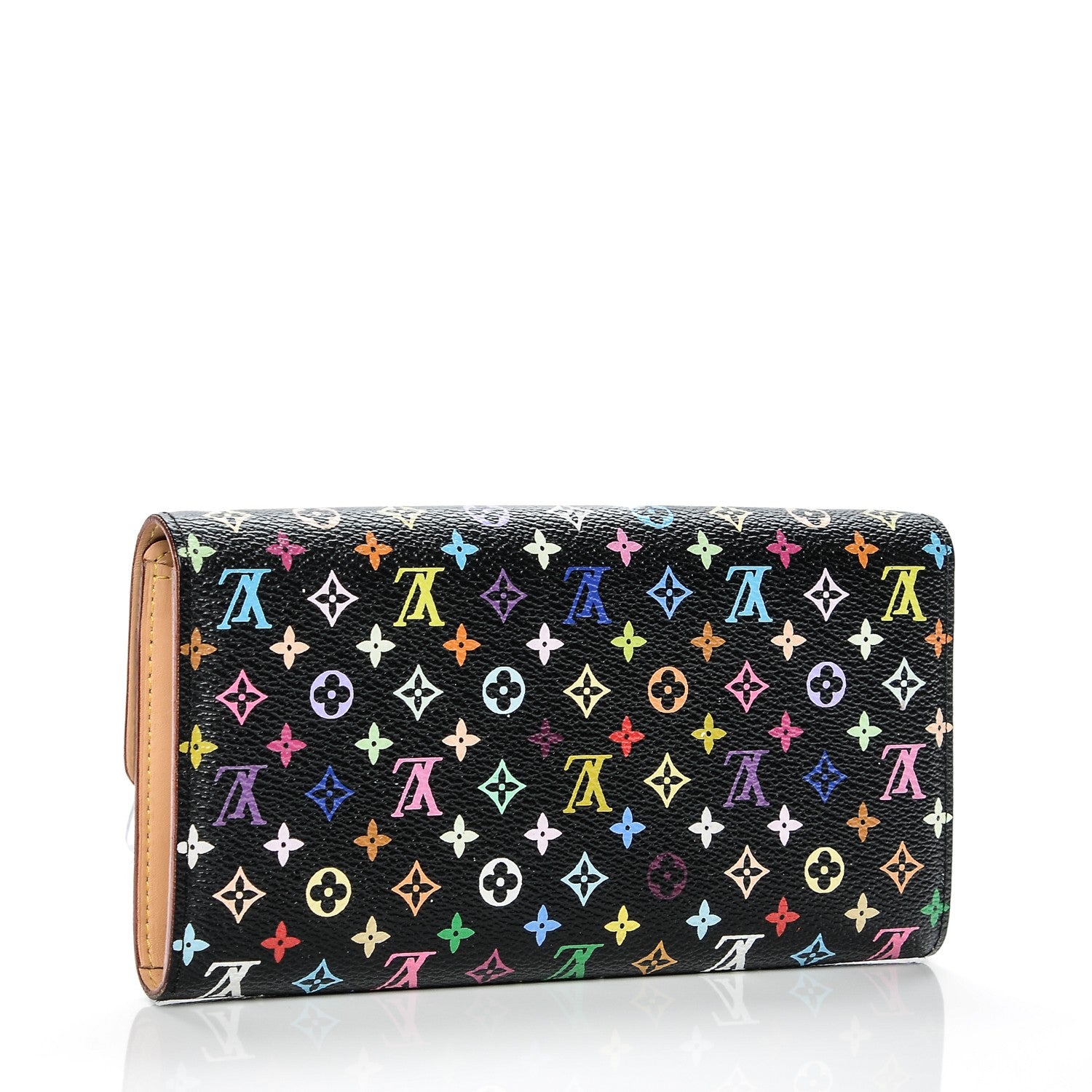 Louis Vuitton Monogram Multicolor Sarah Wallet Black 3 of 7