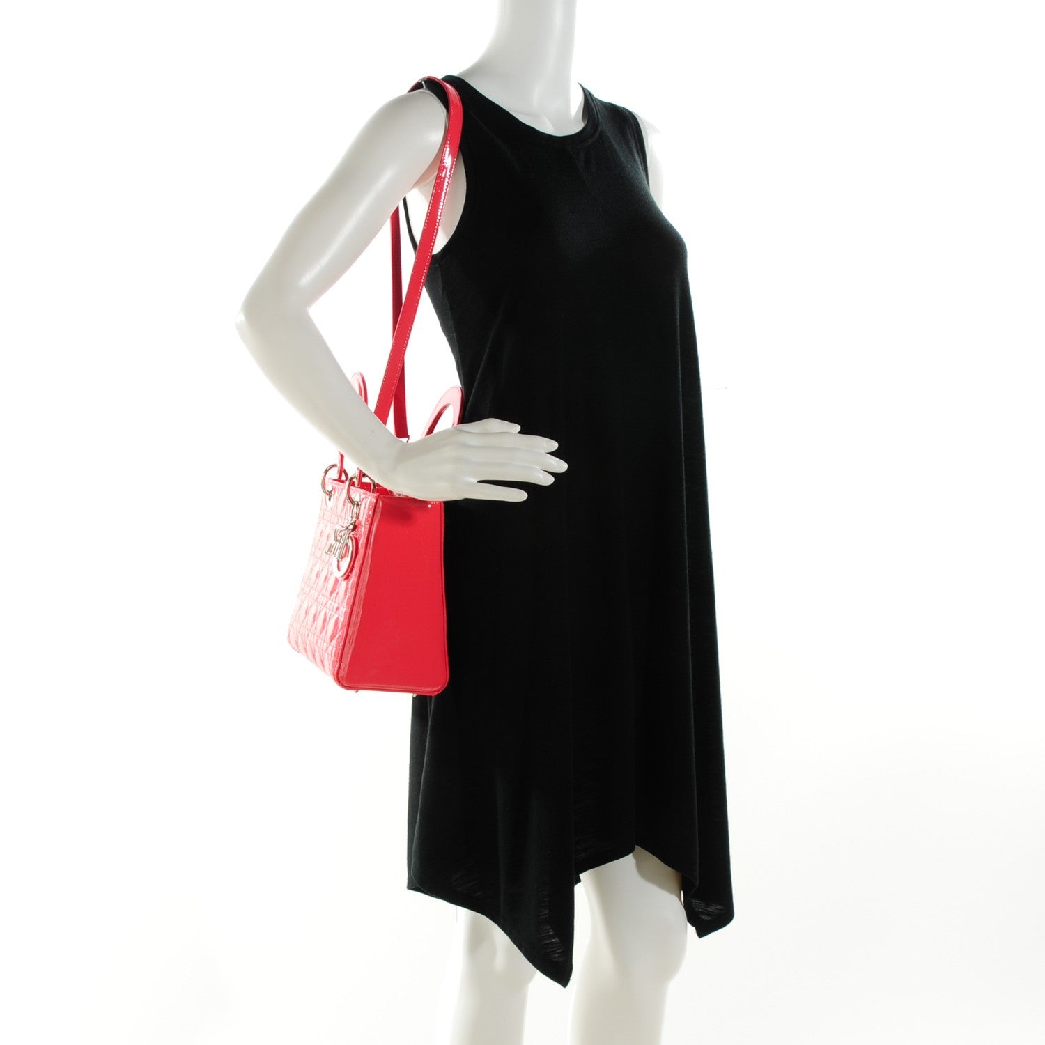 Christian Dior Patent Cannage Medium Lady Dior Light Coral 2 of 7