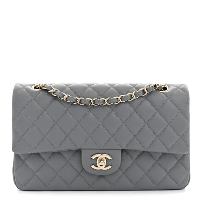 Chanel Caviar Quilted Medium Double Flap Grey 1 of 11