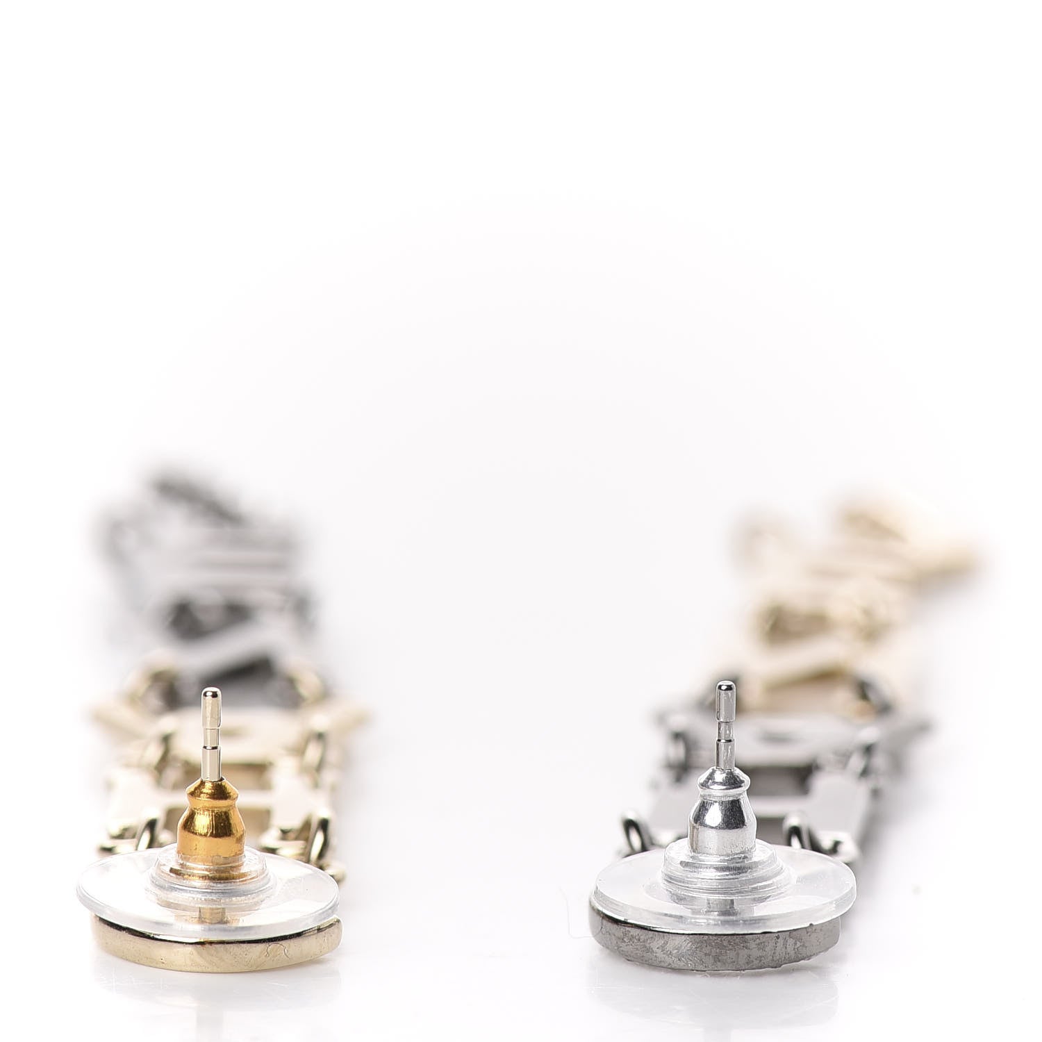 Chanel Crystal Pearl Bright Young Things Earrings Gold Ruthenium 3 of 5