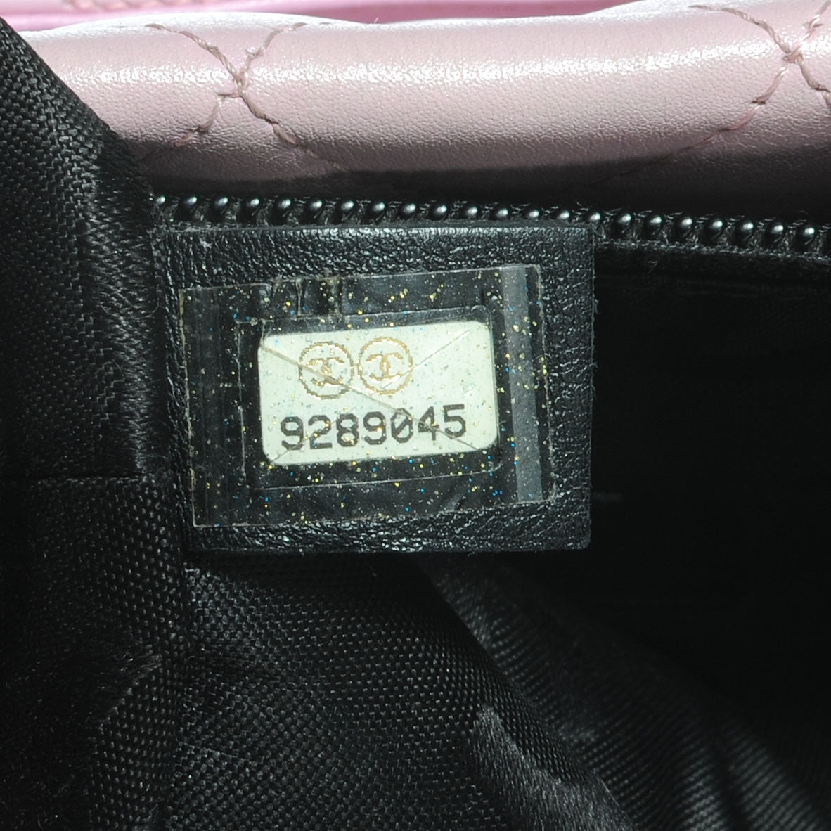 Calfskin Quilted Large Cambon Tote Pink Black