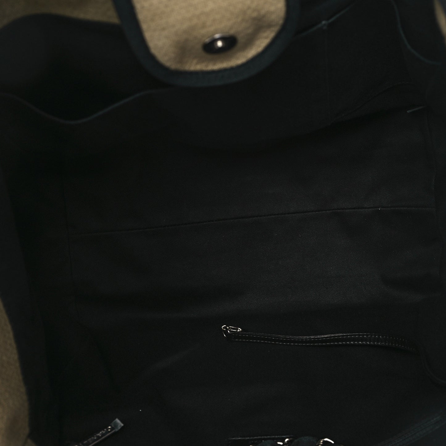 Canvas Medium Deauville Tote Beige Black