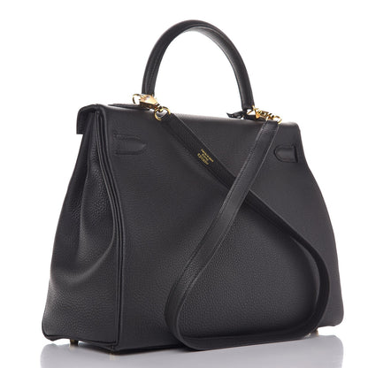 Hermes Togo Kelly Retourne 32 Black 4 of 38