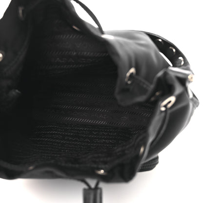 Prada Tessuto Nylon Studded New Vela Mini Bucket Crossbody Bag Black 5 of 13