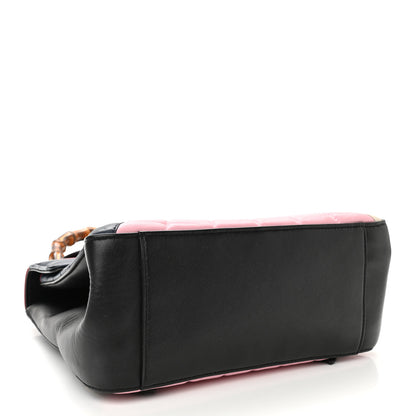 Gucci Calfskin Bamboo Trapuntata Queen Margaret Backpack Blue Agata Hibiscus Red Mystic White Sugar Pink 4 of 11