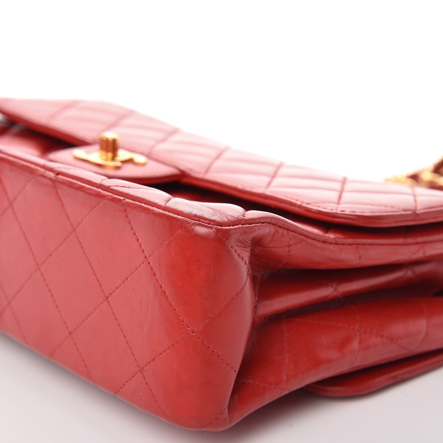 Chanel Lambskin Quilted Medium Double Sided Flap Red 13 of 13