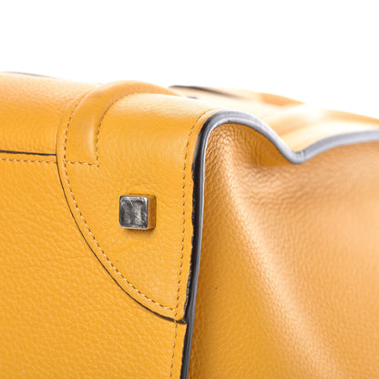 Celine Drummed Calfskin Mini Luggage Ocre 13 of 23