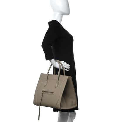 Celine Grained Calfskin Medium Phantom Luggage Beige 2 of 10