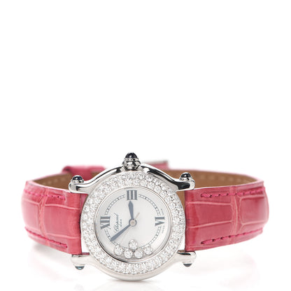 Chopard Stainless Steel Alligator Diamond Pave Bezel 26mm Happy Sport Quartz Watch 2 of 5