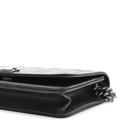 Chanel Caviar Quilted Boy Wallet On Chain WOC Black 11 of 12