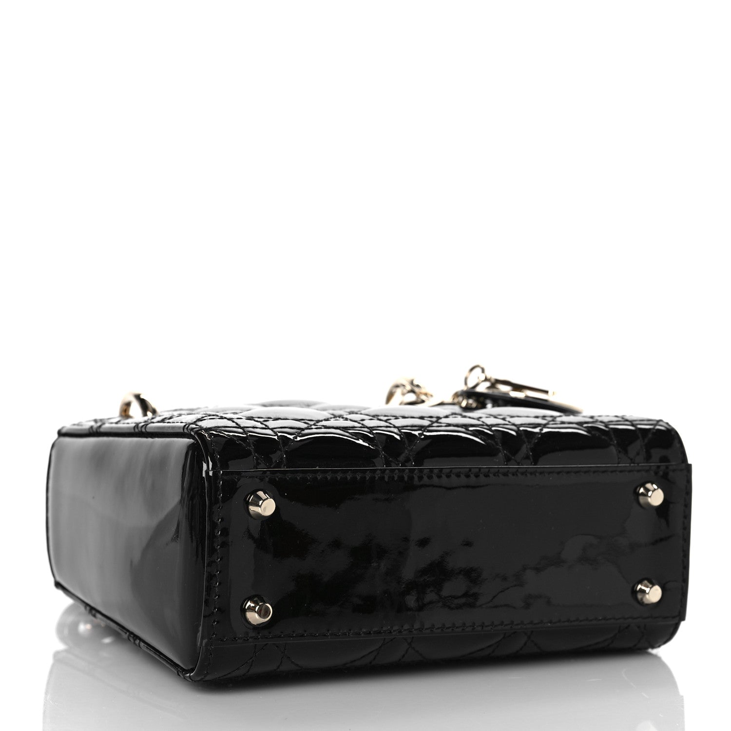Christian Dior Patent Cannage Mini Lady Dior Black 4 of 8