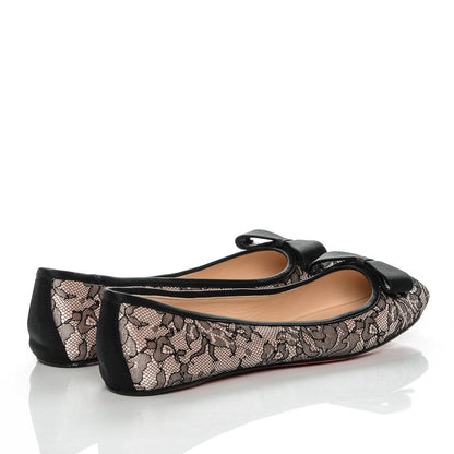 Christian Louboutin Satin Lace Boudoir Flats Chantilly 39.5 4 of 7