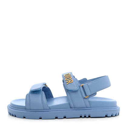 Christian Dior Lambskin Dioract 10mm Sandals 40 Cornflower 1 of 10