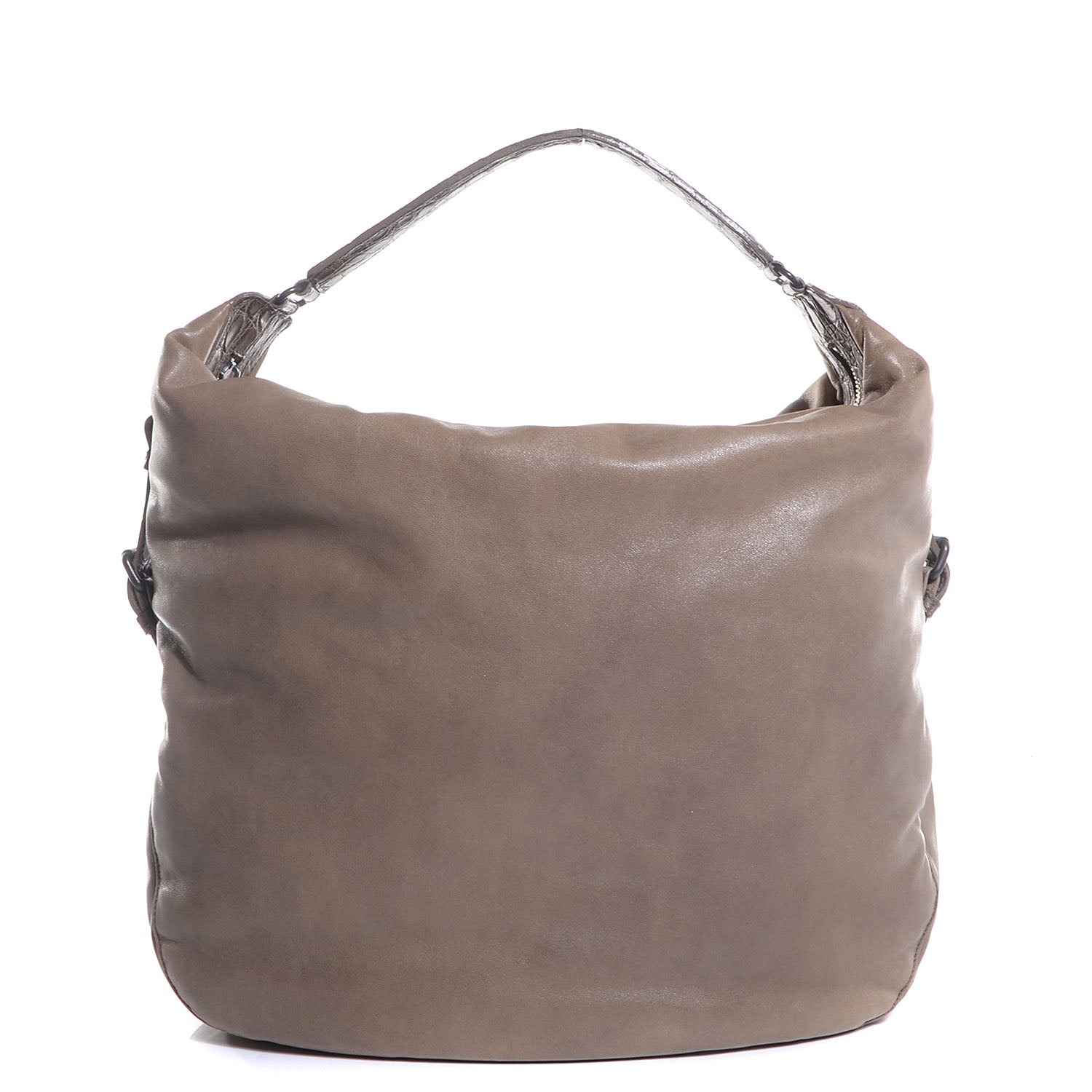 Bottega Veneta Nappa Soft Caiman Large San Marco Hobo Ash 1 of 8