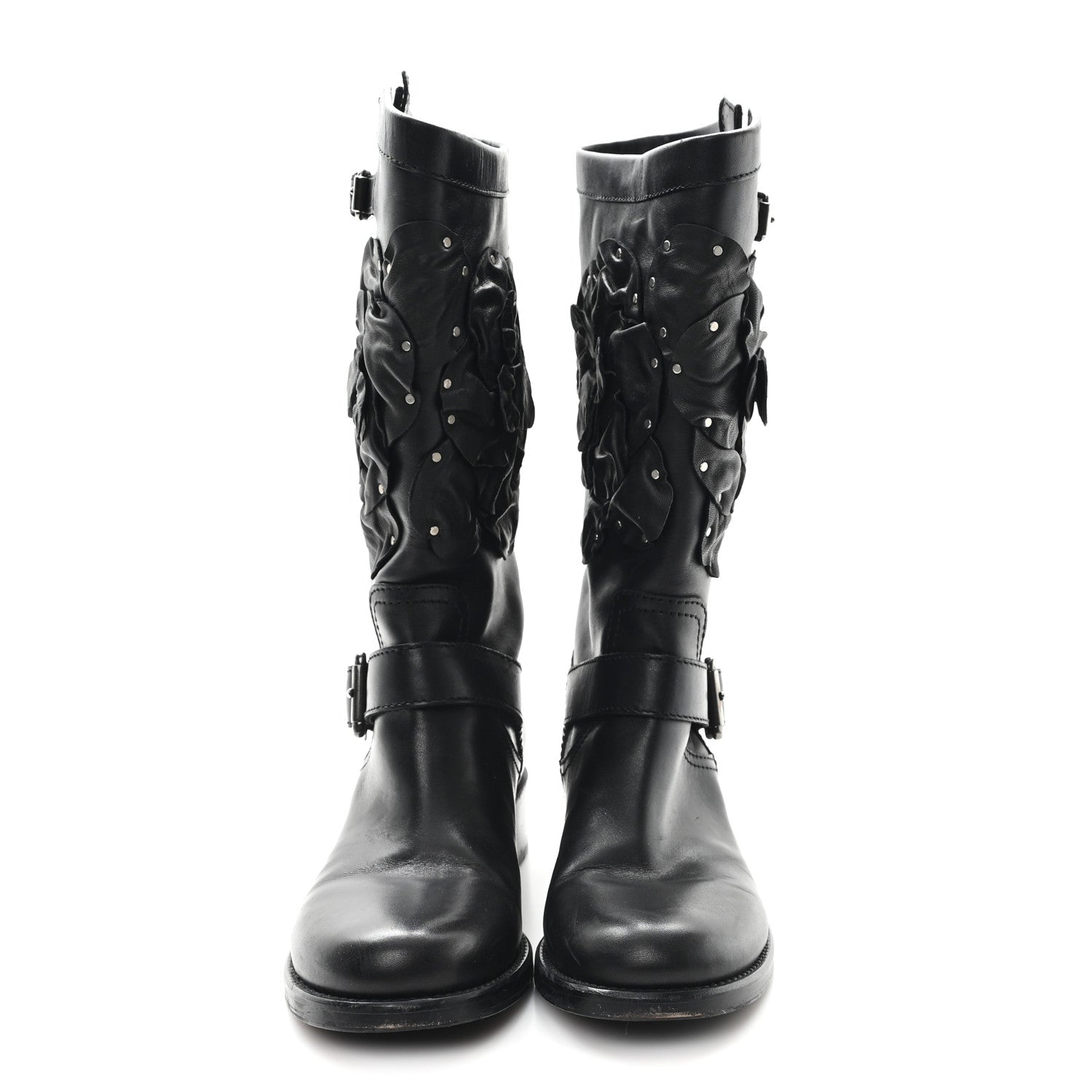 Valentino Garavani Calfskin Techno Couture Boots 38 Black 3 of 8