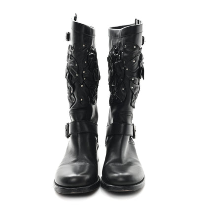Valentino Garavani Calfskin Techno Couture Boots 38 Black 3 of 8