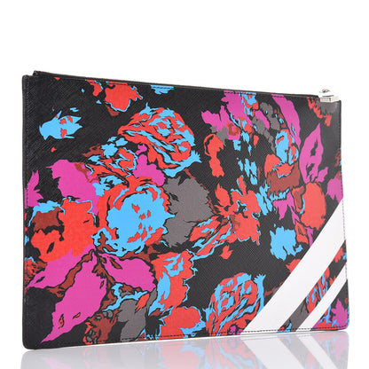 Givenchy Coated Canvas Floral Print Zip Pouch Multicolor 3 of 7