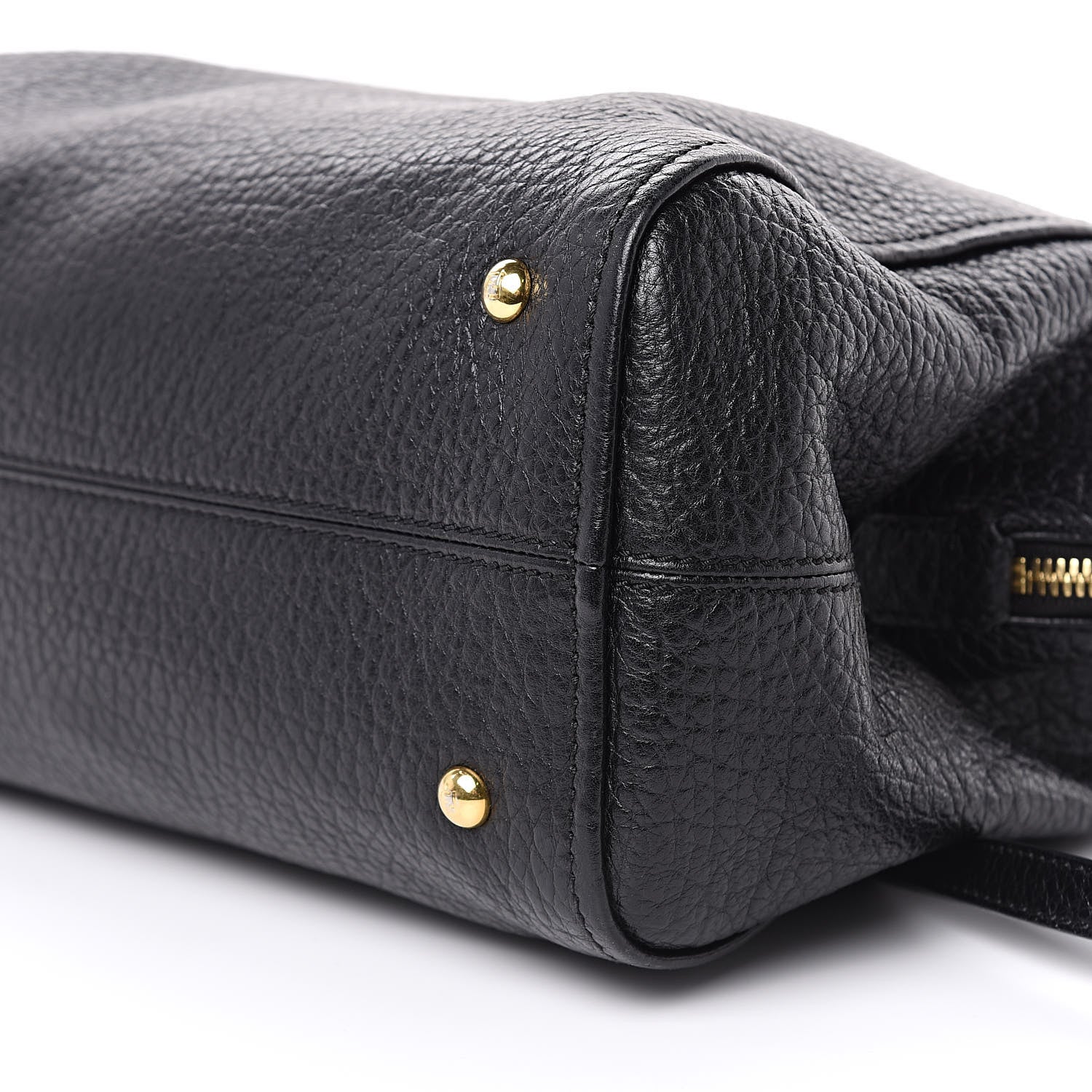Fendi Pebbled Calfskin Small Chameleon Tote Black 9 of 11
