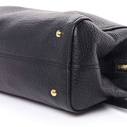 Fendi Pebbled Calfskin Small Chameleon Tote Black 9 of 11