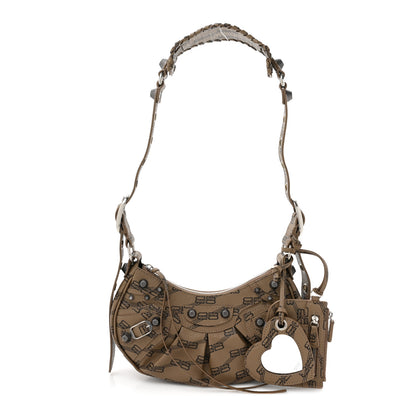 Balenciaga Coated Canvas BB Monogram Le Cagole Shoulder Bag XS Beige Brown 1 of 10