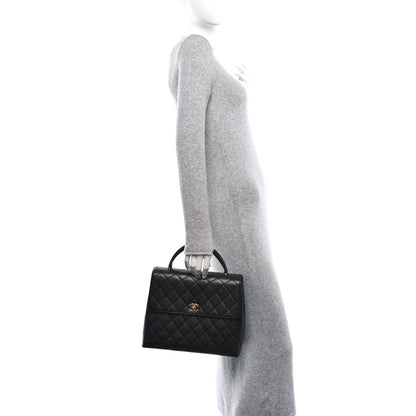Chanel Caviar Quilted Jumbo Kelly Flap Black 2 of 11