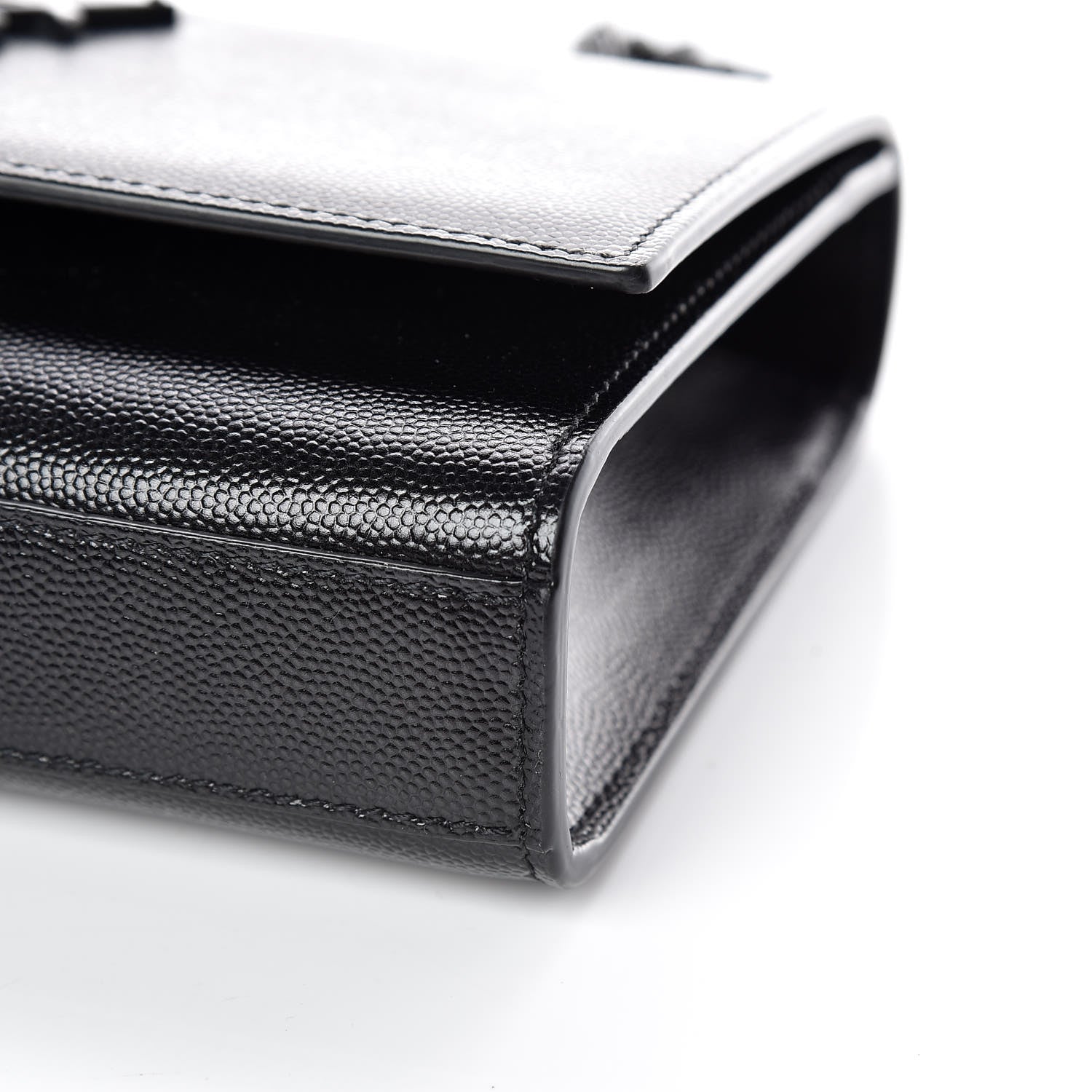 Saint Laurent Grain De Poudre Small Monogram Kate Satchel Black 6 of 9