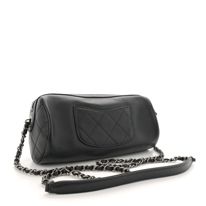 Chanel Calfskin Chain 20s Signature Bowling Bag Black 4 of 11