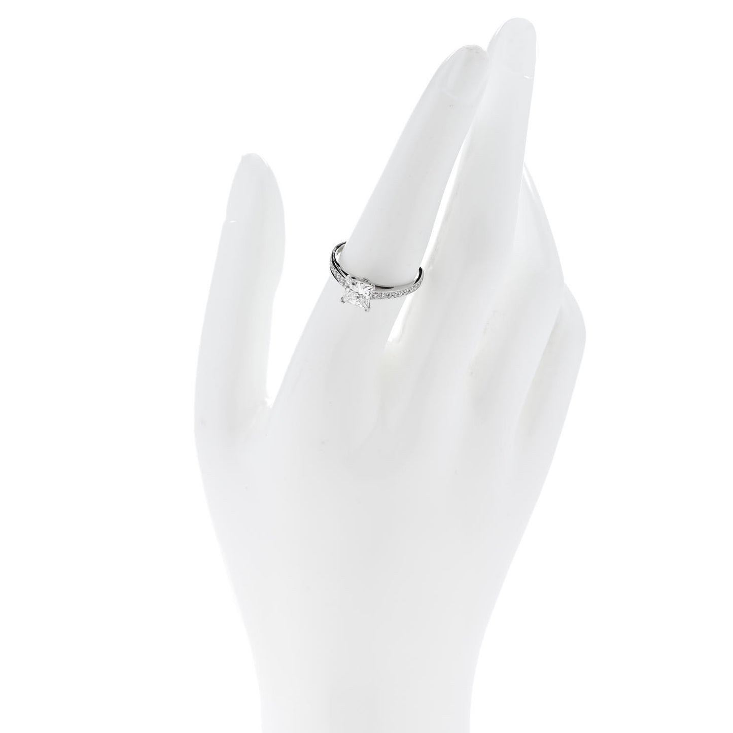 Platinum Diamond 1.11ct Novo Princess-Cut Engagement Ring 56 7.5