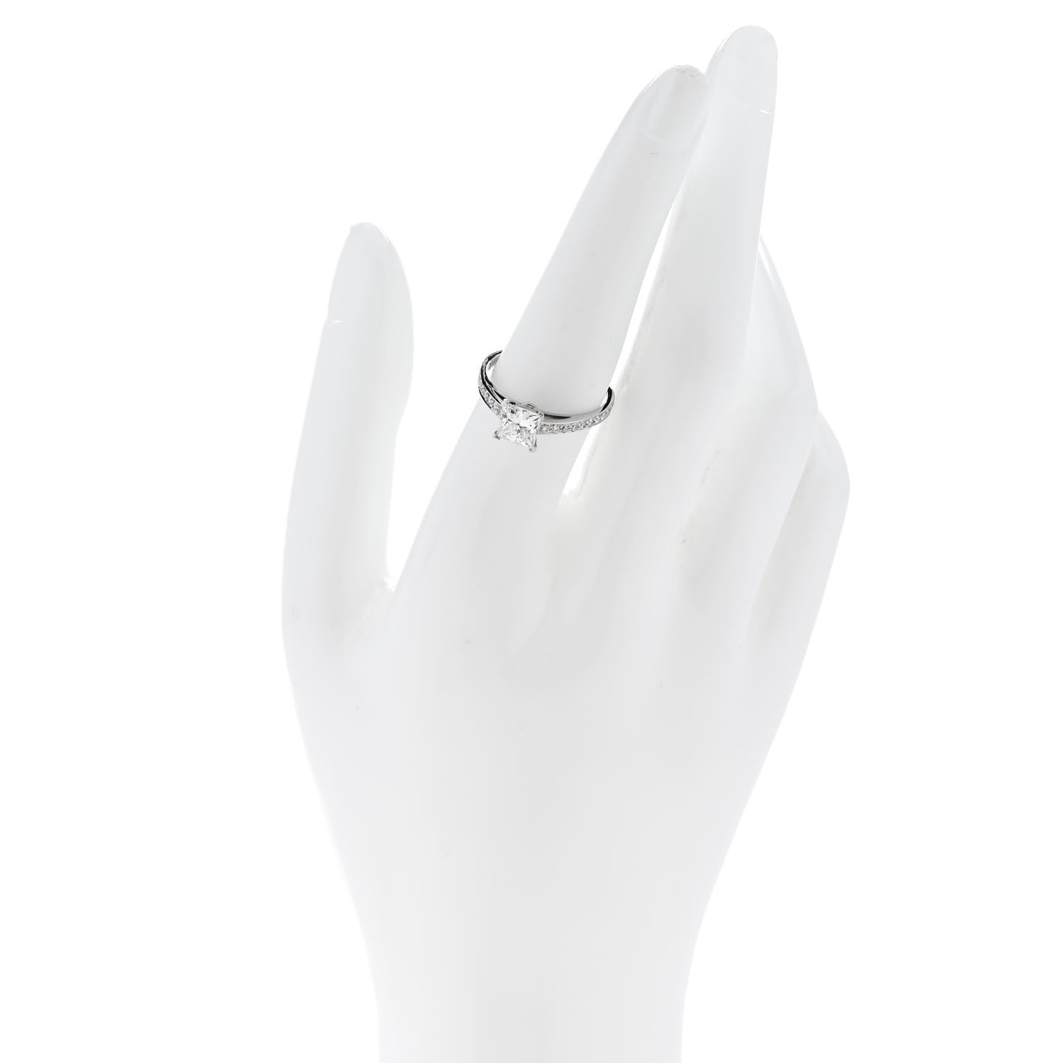 Tiffany Platinum Diamond 1.11ct Novo Princess-Cut Engagement Ring 56 7.5 2 of 7