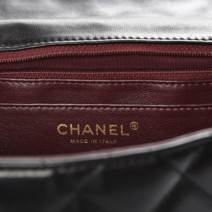 Chanel Lambskin Quilted Jumbo Single Flap Black 6 of 7