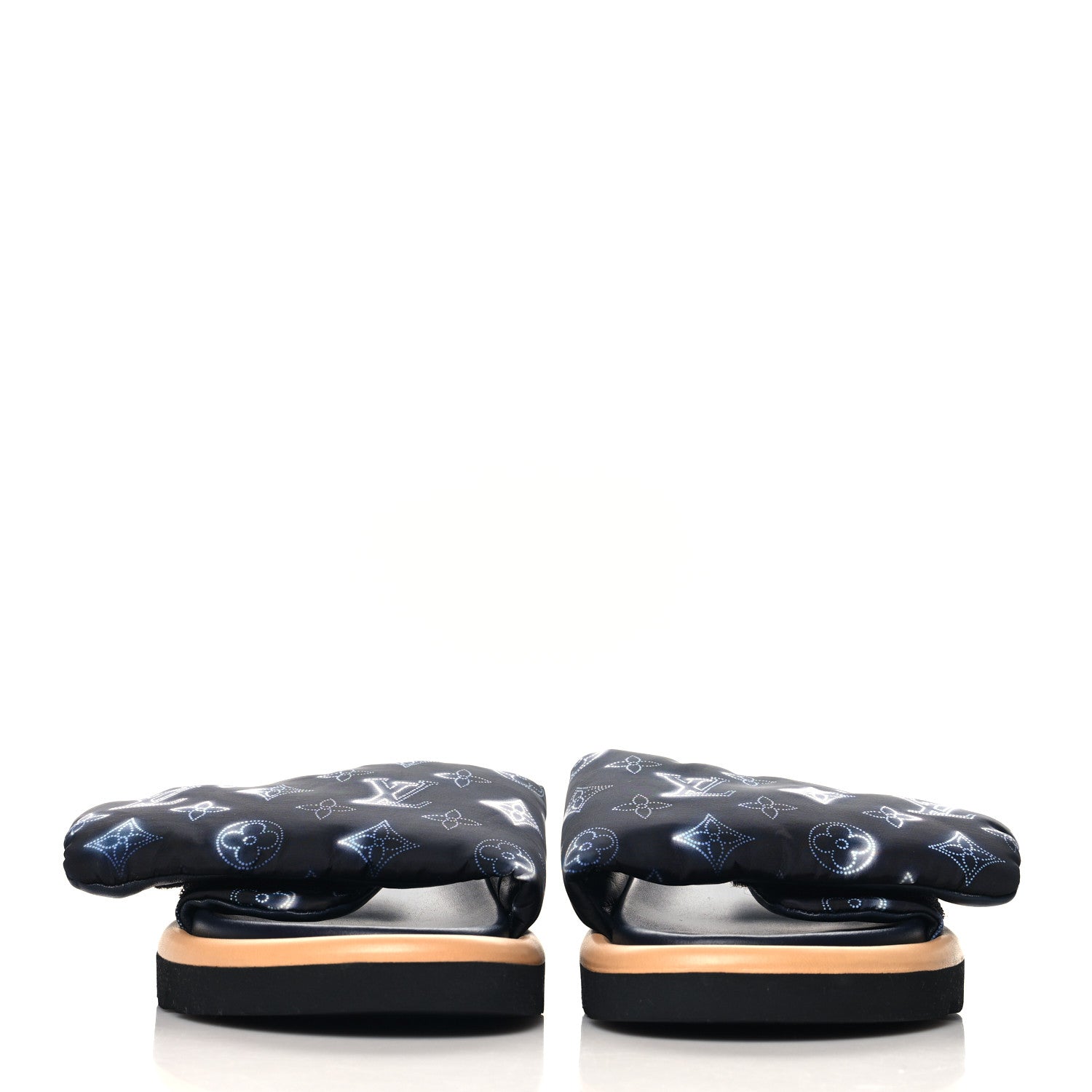 Louis Vuitton Nylon Monogram Womens Pool Pillow Comfort Mules 39 Navy Blue 3 of 9