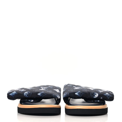 Louis Vuitton Nylon Monogram Womens Pool Pillow Comfort Mules 39 Navy Blue 3 of 9