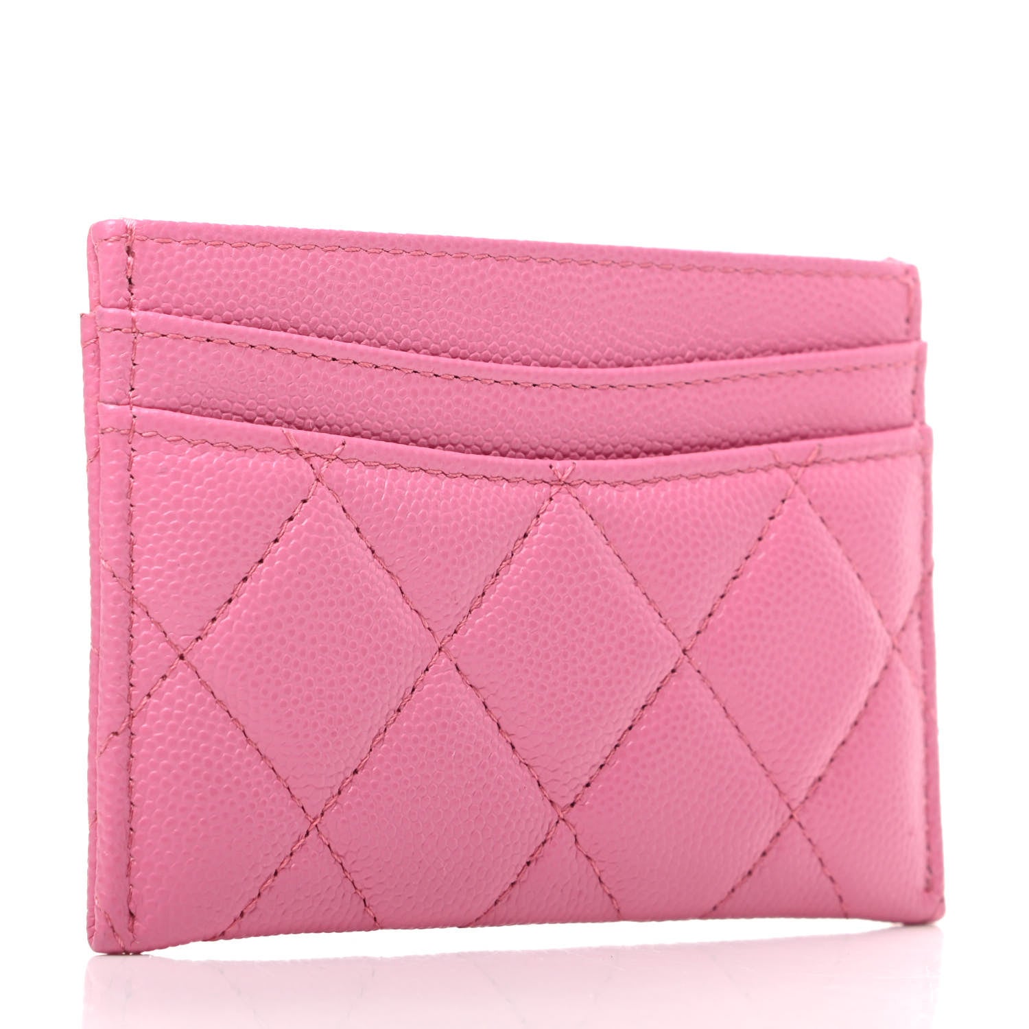 Chanel Caviar Quilted Card Holder Pink 3 of 9